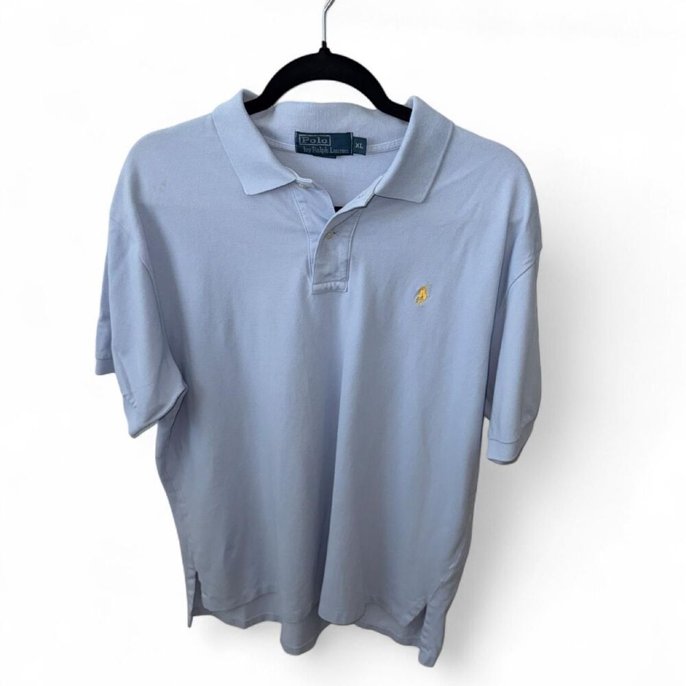 Polo Ralph Lauren Men's XL Short Sleeve Pique Polo Shirt Periwinkle Blue